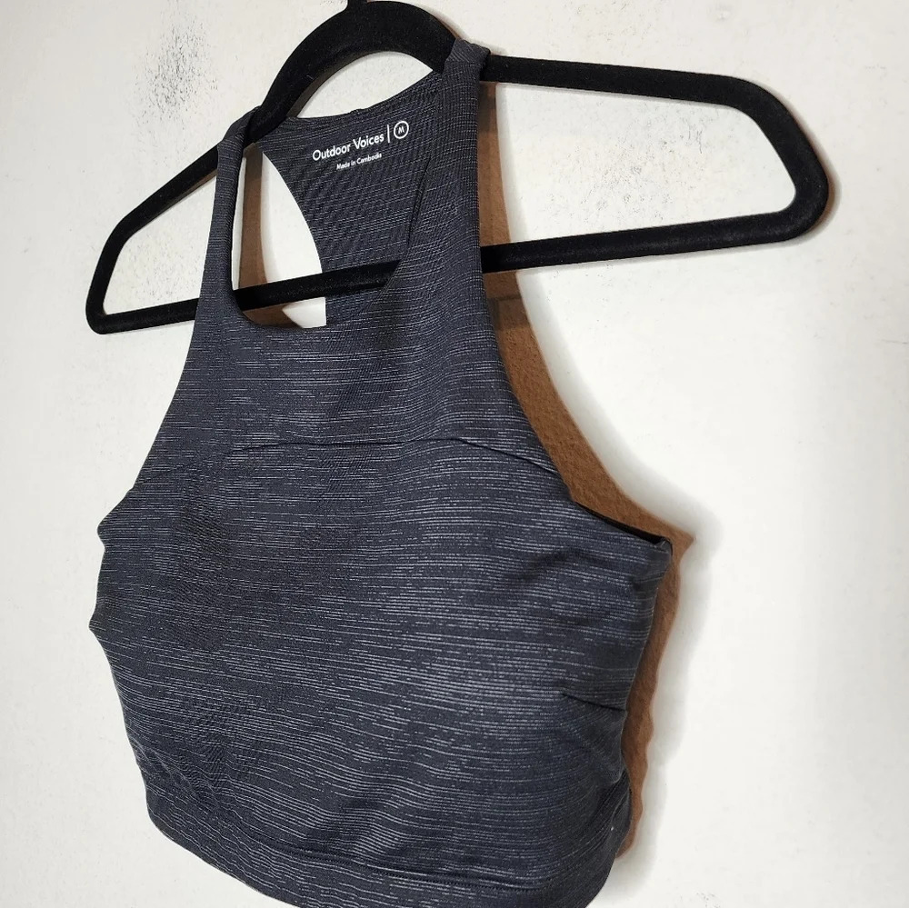 Outdoor Voices TechSweat™ Crop Top Grey size medium - Picture 6 of 14